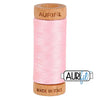 Bobina de hilo de algodón Aurifil 80 wt, color rosa claro 2423||color: 2423 rosa claro