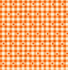 Pumpkins on Orange Gingham Plaid 100% Cotton Price per Yard