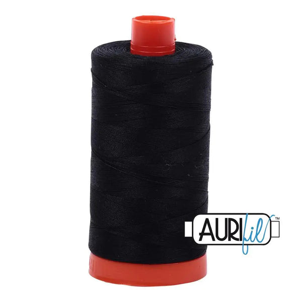 2692 Aurifil algodón negro 50 wt. Bobina grande||color: 2692 Negro