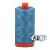 Bobina grande de hilo de algodón Aurifil, color verde azulado, 2815, calibre 50