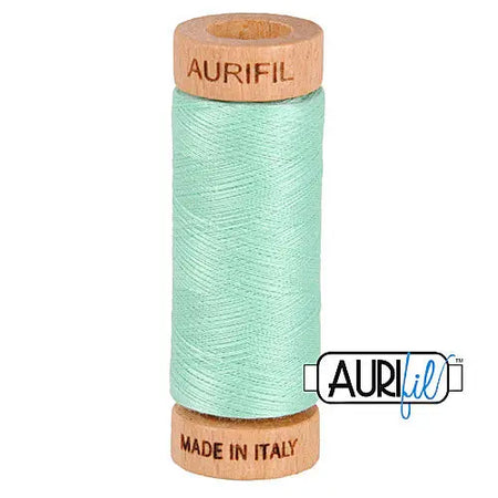 2835 Medium Mint Aurifil Cotton 80wt Spool||color:2835 Medium Mint