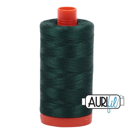 2885 Medium Spruce Aurifil Cotton 50wt Large Spool||color:2885 Medium Spruce