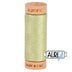 Bobina de hilo de algodón Aurifil color aguacate claro, calibre 80