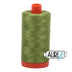 Bobina grande de hilo de algodón Aurifil de 50 wt, color verde helecho, n.º 2888