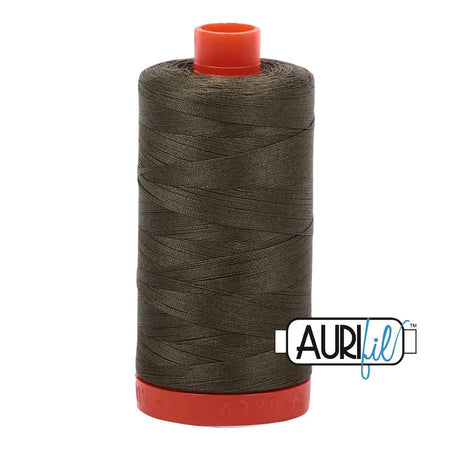 2905 Army Green Aurifil Cotton 50wt Large Spool||color:2905 Army Green