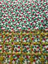 Vintage Holly Hearts  on Cream 100% Lightweight Cotton Price per Yard