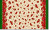 Tela de algodón 100 % color crema con doble borde de poinsettias de 60" de ancho. Precio por yarda.