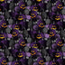 Halloween Purple Pumpkin Patch on Black