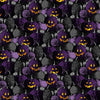 Halloween Purple Pumpkin Patch on Black