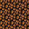Halloween Orange Tossed Jack o' Lanterns on Black