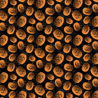 Halloween Orange Tossed Jack o' Lanterns on Black