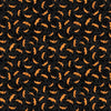 Halloween Orange Bats on Black