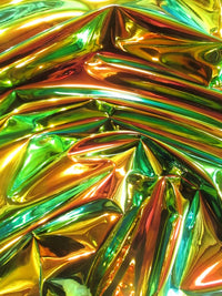 Tela de vinilo cromada holográfica multicolor «Sunset» / Se vende por metros