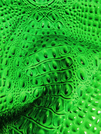 Tela de vinilo con relieve 3D «Poison Green Florida Gator» / Se vende por metros