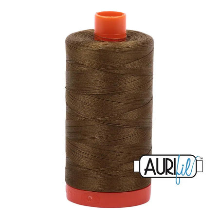 4173 Dark Olive Aurifil Cotton 50wt Large Spool||color:4173 Dark Olive