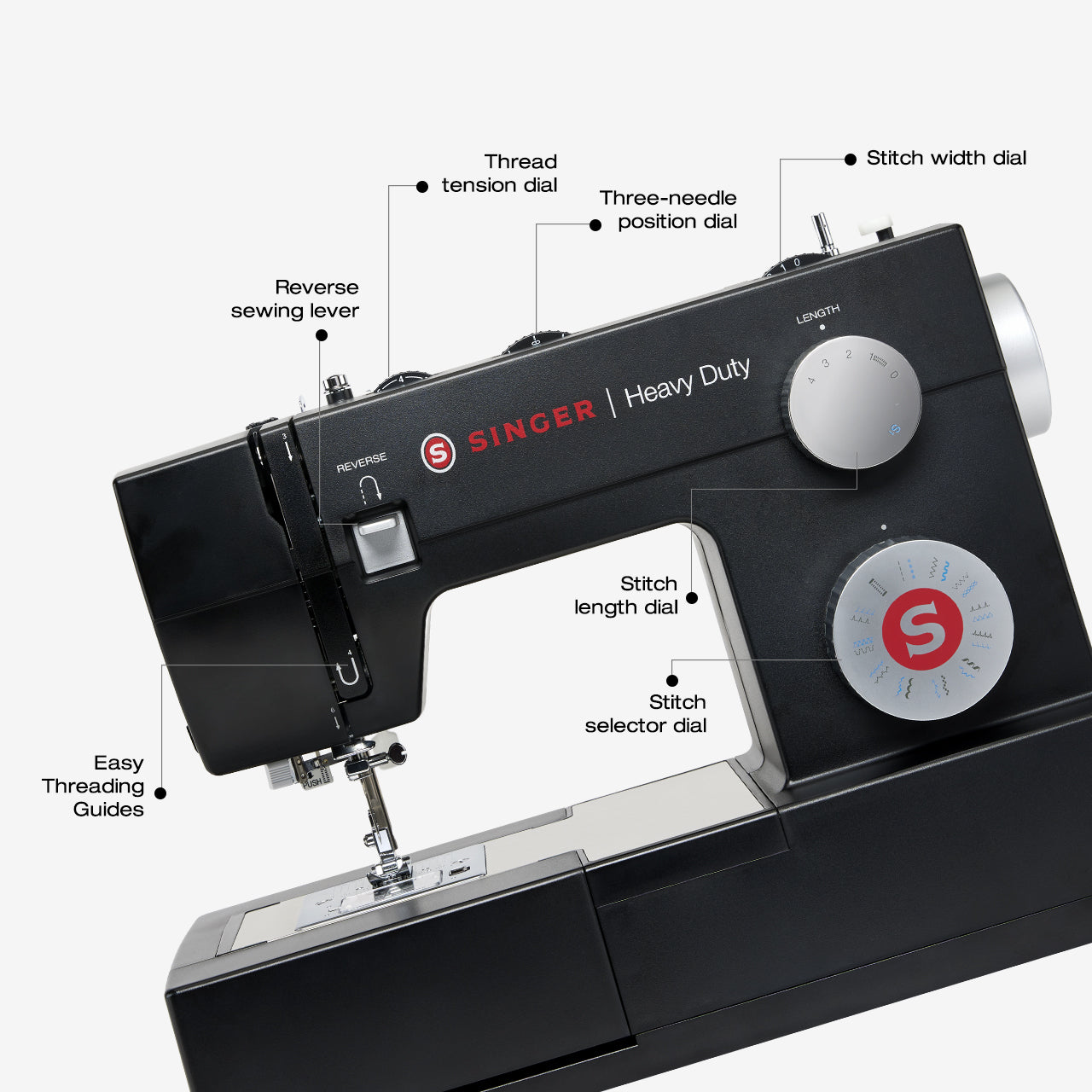 Heavy Duty 4432 Black Sewing Machine - Special Edition | SINGER®