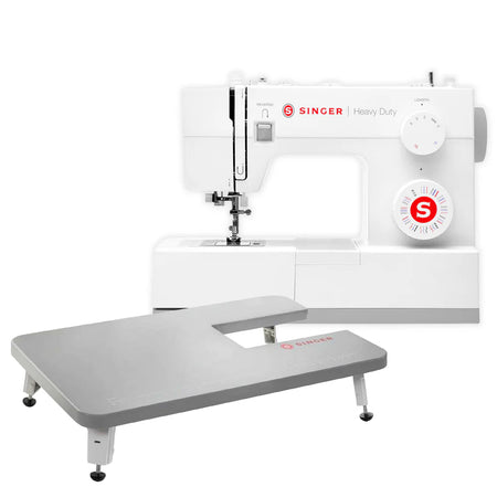 Ensemble machine à coudre SINGER® « Heavy Duty 4452 » blanche et table d'extension