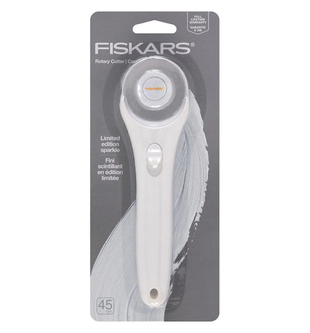 Cortador giratorio Fashion Stick de 45 mm de Fiskars, blanco brillante