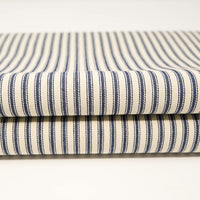 Roc-lon 100% Cotton 44/45" Woven Ticking Fabric, Cut by Yard, Stripe Navy