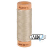5011 Rope Beige, hilo de algodón Aurifil de 80 wt en bobina||color: 5011 Rope Beige
