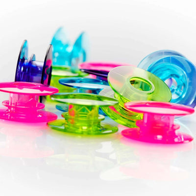 HUSQVARNA® VIKING® Watercolored Bobbins 20-Pack (Blue, Green, Pink, Purple) -- Product Image