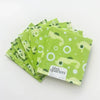 6 Fat Quarters - 3 Prints x 2 of Each Green Fish 100% Cotton Precut