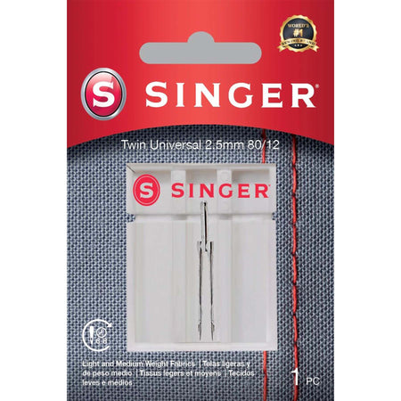 Aiguilles doubles extensibles SINGER® 2,5 mm - Taille 80/12 -- Image du produit