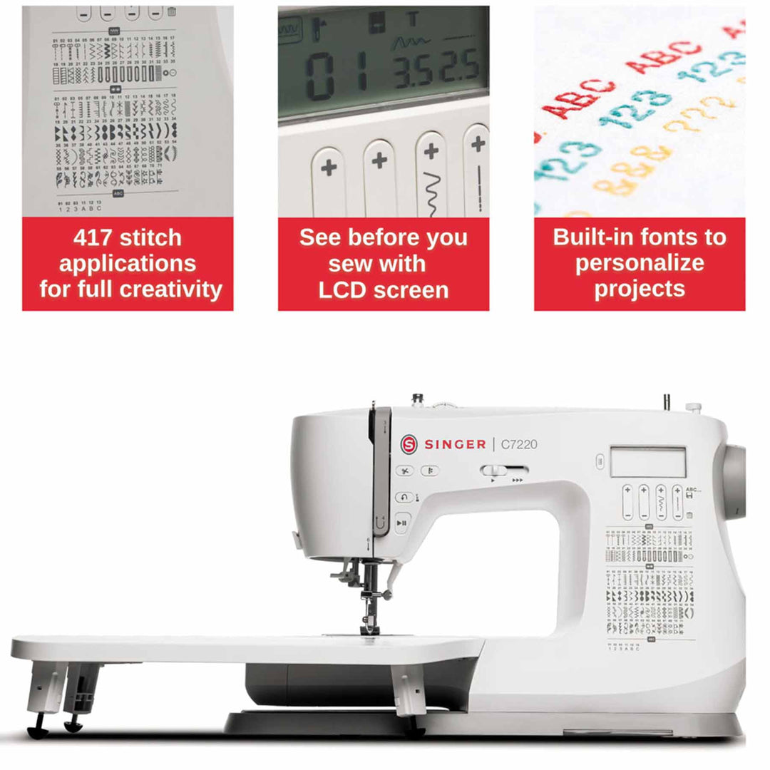 SINGER® C7220 Sewing Machine with Extension Table | SINGER®