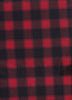 MINKY Timeless Treasures Christmas Softie Red Buffalo Check on Black