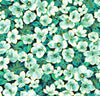 Small Floral on Green Teal 100% Cotton
