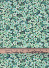 Small Floral on Green Teal 100% Cotton