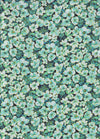 Small Floral on Green Teal 100% Cotton