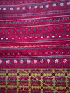 Vintage Poinsettia and Heart Stripes on Red 100% Lightweight Cotton Price per Yard