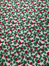 Vintage Holly Hearts  on Cream 100% Lightweight Cotton Price per Yard