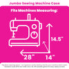 Todo lo que necesitas: maleta plegable con ruedas para guardar la máquina de coser Mary Jumbo 5 Wheel, color negro.