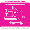 Maletín de almacenamiento plegable con ruedas para máquina de coser «Everything Mary XL», negro acolchado