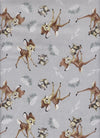 Disney Nursery Bambi and Thumper Toss on White Baby 100% Cotton Price per Yard