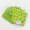 6 «fat quarters» — 3 estampados, 2 de cada uno: «Green Floral Geode», 100 % algodón, precortados