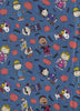 Halloween Peanuts in Costumes on Blue 100% Cotton Price per Yard