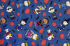 Halloween Peanuts in Costumes on Blue 100% Cotton Price per Yard