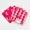 6 Fat Quarters - 3 Prints x 2 of Each Pink Fish 100% Cotton Precut