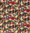 Christmas Blue Jean Teddy 100% Cotton Fabric Price per Yard