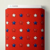 Tejido «8-Bit Stars Red Pop Stars QC Cotton 44/45», por yarda