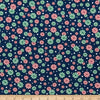 Christmas Red and Green Peppermints on Blue 100% Cotton Price per Yard