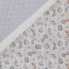 Double Faced Prequilted Baby Animals on Gray By the Yard