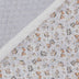 Double Faced Prequilted Baby Animals on Gray By the Yard