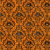 Halloween Pumpkin Damask on Orange