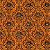 Halloween Pumpkin Damask on Orange