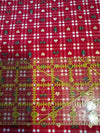 Christmas Vintage Metallic Gold Hearts on Red Plaid 100% Lightweight Cotton Price per Yard
