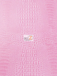 Bubble Gum Crocodile Marine Vinyl Fabric / Sold By The Yard